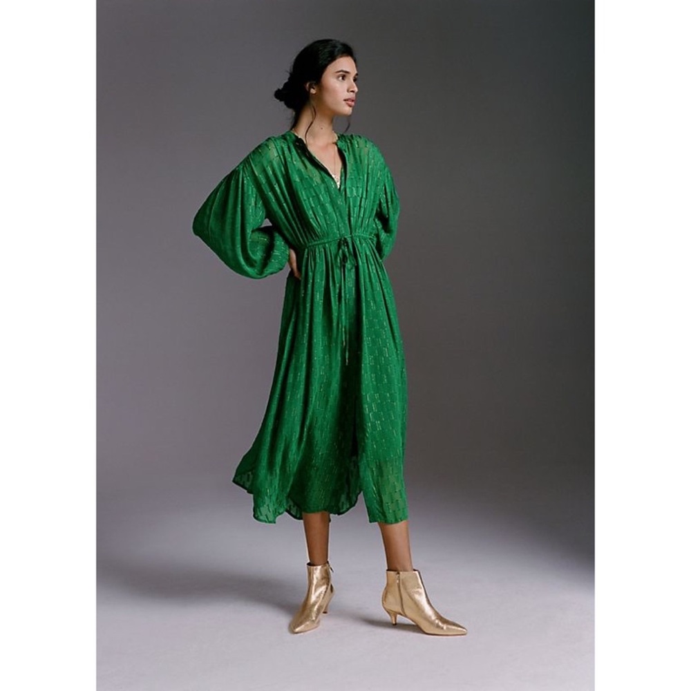 Anthropologie Allene Shimmer Maxi Dress